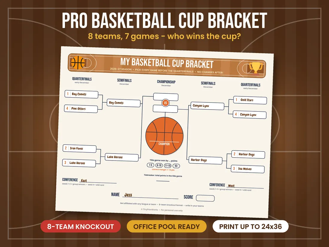 Basketball bracket printable